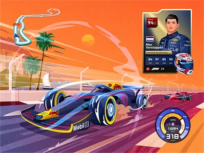 Monaco Grand Prix 🏎️ branding car design driver ea f1 formula 1 grandprix illustration monaco orange orely race redbull