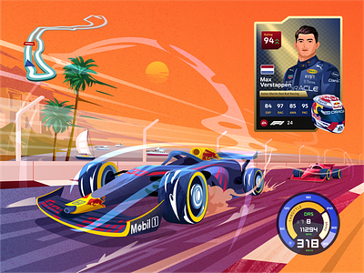 Monaco Grand Prix 🏎️ branding car design driver ea f1 formula 1 grandprix illustration monaco orange orely race redbull