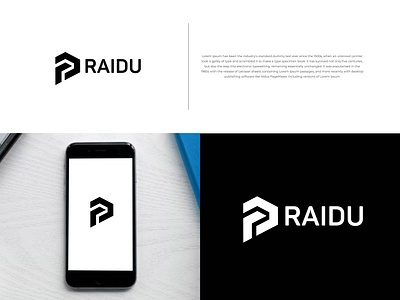 Raidu logo. R letter logo design. Monogram style logo. branding graphic design illustration lettermark logo minimalist logo monogram r letter raidu stylish