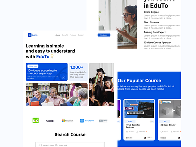 EduTo course online course ui ui design web web design