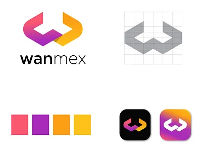 Letter w logo design - Technology logo 3d abstract animation apps icon blockchain brand identity branding business corporate design flat graphic design illustration initial logo logo mark logos motion graphics nft ui