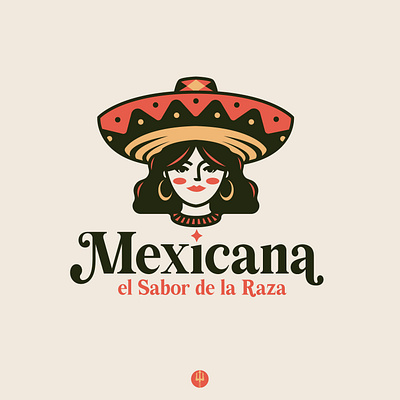 La Mexicana design diseño de logo diseño plano illustration logo logo logodesign design logodesign design brand marca tipografía