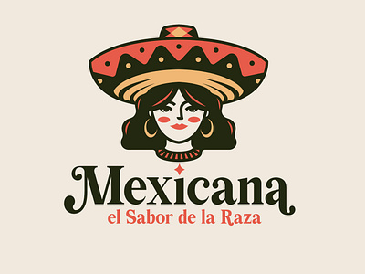 La Mexicana design diseño de logo diseño plano illustration logo logo logodesign design logodesign design brand marca tipografía
