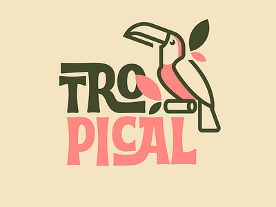 tropical design diseño de logo diseño plano illustration logo logo logodesign design logodesign design brand marca tipografía