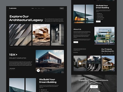 Architecture Website design architecture builders building exterior ismailnahid landing page landingpage nahid project realestate ui ui design uiux web web design website website design