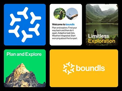 boundls app icon brand book branding design geometric graphic design identity logo logomark minimalist modern visual identity