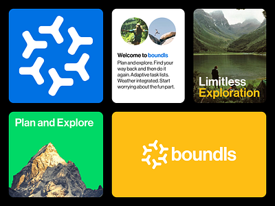 boundls app icon brand book branding design geometric graphic design identity logo logomark minimalist modern visual identity