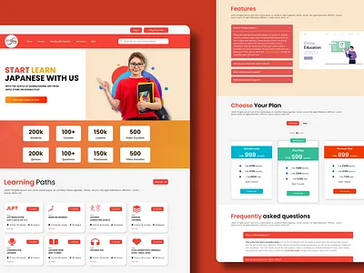 I love japan figma landing page online education ui ui layout website