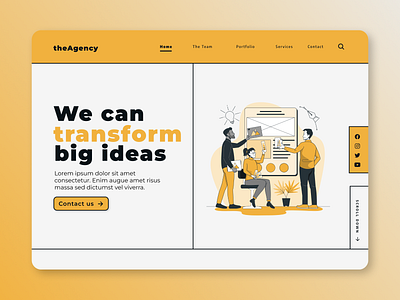 Daily UI #003 - Landing Page daily ui design agency landing page ui ui design web design