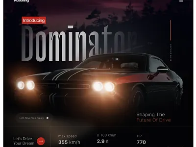 Car Banner for Website banner design branding creative design graphic design interface design logo ui