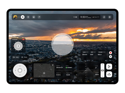 Drone Controller App Concept Design dashboard drone app ui ux