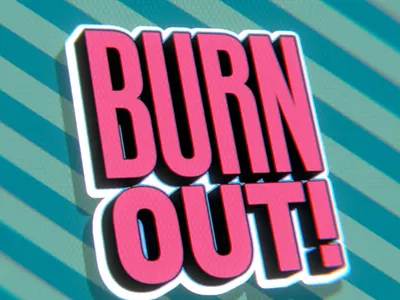 Type Test #1: Burn Out! 3d 3d animation 3d motion dynamic typography lettering motion design motion graphics type animation type in motion