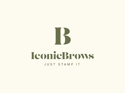 IconicBrows - Logo Design brand branding brows elegant eyebrow ib identity letter b letter i lettermark logo design modern monogram simple typography visual women wordmark