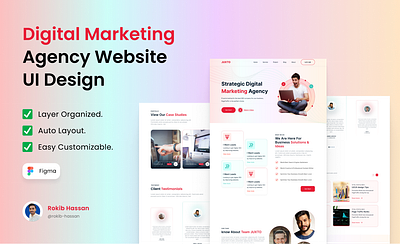 Digital Marketing Agency Website UI Design branding graphic design ui