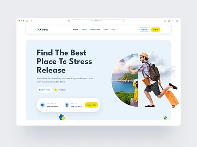 Traveling Agency Website Design landing page tourist traveling ui ux website design
