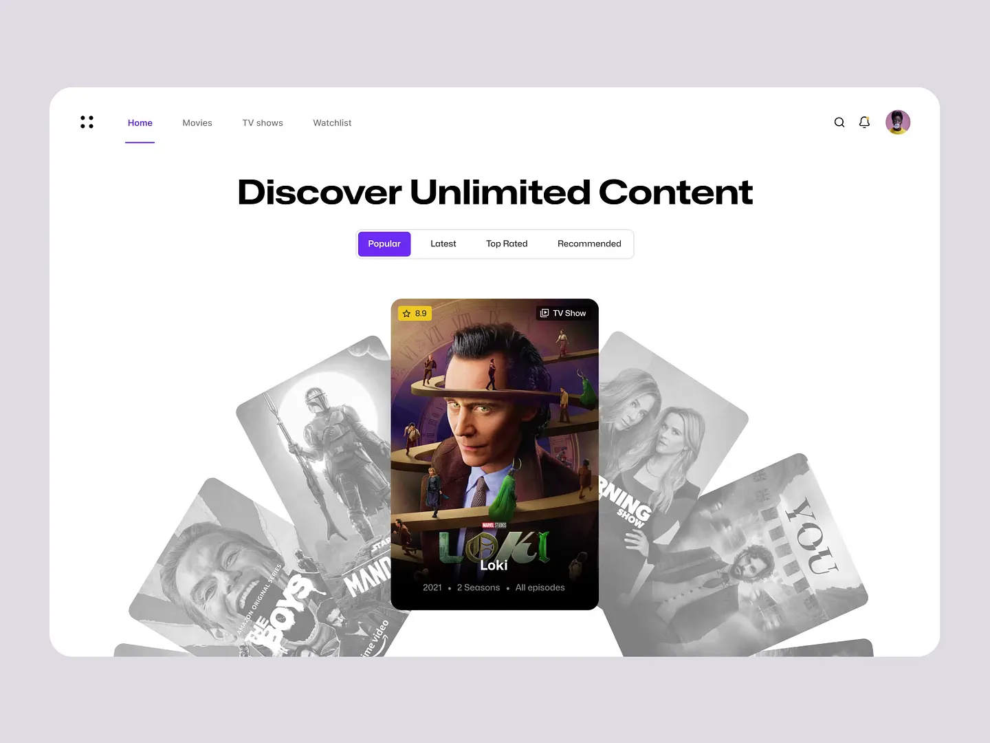 Modern Streaming Website Design for Enhanced User Experience