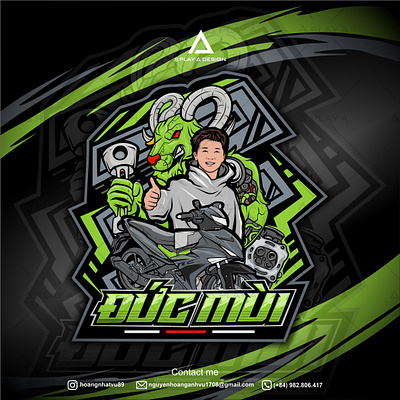 Mascot Logo Design For Duc Mui Racing branding graphic design logo