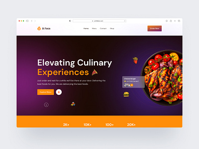 Restaurant Website Design branding design graphic design landingpage restaurant ui ux website