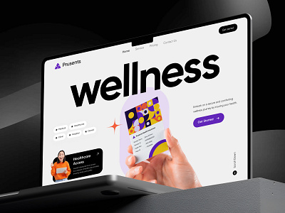 Prusents - Health & Wellness Website header health health wellness healthcare center healthcare landing page landing page medical mental health web web design wellbeing wellness wellness website