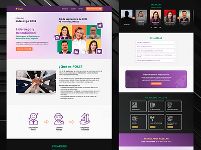 Página de Ventas para Evento copywriting diseño de landing diseño web event event sales page eventos foro de liderazgo landing landing page página de evento página de ventas sales page ui ux web design website website design