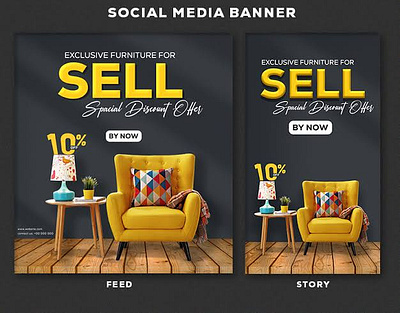 Social media creative Furniture Sale Design design