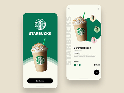 Starbucks Concept branding design graphic design illustration ui uiux vector