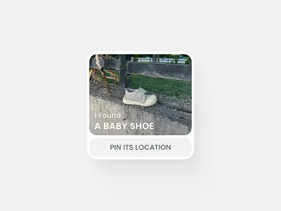 Lost and Found Widget camera daily ui ios widget location lost and found pin location product design ui ux design widget