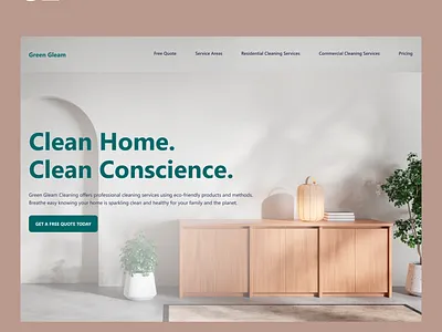 Green Gleam clean cleaning service design figma graphic design hero section home professional ui ux web webdesigner website website design