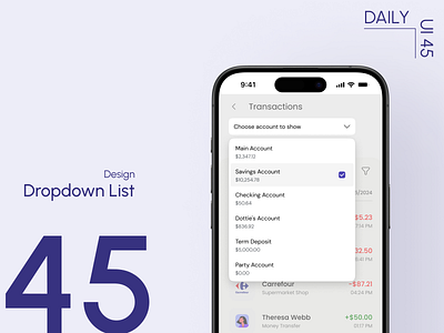 Day 45: Dropdown List daily ui challenge dropdown list design ui design usability user experience user interface