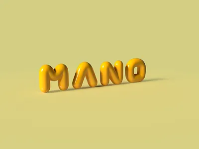 Name logo - 3d MANO 3d 3dblock animation branding design graphic design illustration letter letters logo manoj10101996 material mesh name name logo typography ui ux vector