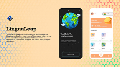 LinguaLeap App For language learning Designed by Nevina Infotech education app graphic design language learning language learning app language learning tracking mobile app uiux design