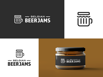 Belgian Beer Jams beer classy creative elegant food jams jar kreatank logo logo design luxury pint restaurant