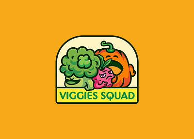 Vegetable cartoon mascot logo design cartoon food vegetable