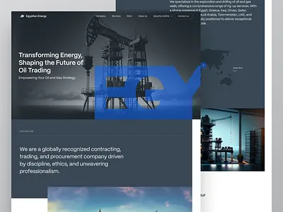 Egyptian Energy Rebrand - Landing Page branding design home home page homepage landing landing page ui uiux userinterface ux web design web site webpage website