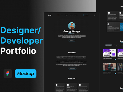 Designer/Developer Portfolio design designer developer landing page portfolio ui website