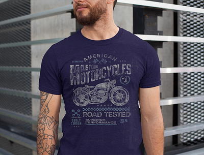 American motorcycles Vintage T-shirt Design bike tshirt branding custom t shirt design illustration motorcycle tshirt retro t shirt t shirt design typography typography t shirt design vintage tshirt