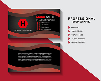 Professional Business Card Design Project business card card design id card print card stationary