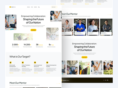 SobatSebut - Mentoring Platform Landing Page design elearning landing page login mentoring school ui ux website