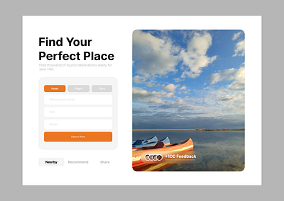 Travel UI Page branding graphic design ui