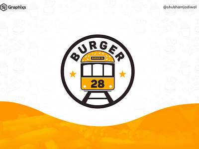 Logo Design for "Burger 28" burger burger 28 burger restro cafe custom logo logo restro shubham jadiwal