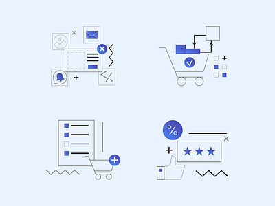 e-commerce developing e commerce flat icon illustration minimal ui