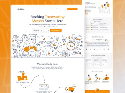Logistics Landing Page cargo clean courier deliver design landing page logistics shipment shipping track tracking transport trucking web web design website