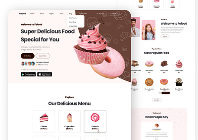 Sweet Cake Landing Page design branding cakelandingpage graphic design landingpagedesign simpledesign uiux ux uxdesign websitedesign