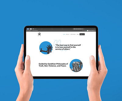 Value based website branding design for ACM NGO.... blue brand design branding clean design gandhi gandhian graphic design minimal ngo ngo branding ui ux value web design web development website design website development