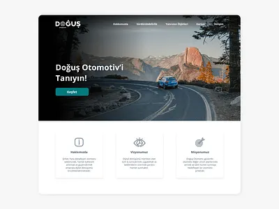 Doğuş Otomotiv Redesign Home Page / Slider / Landing Page automotive cta home page landing page slider ui user experience user interface ux