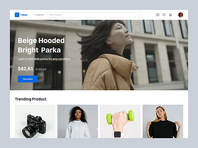 Tokoo- Ecommerce Website animation b2b b2c buy clothing dipa inhouse ecommerce fashion hero hero section online store sell shop shopify startup store style uiux web page website