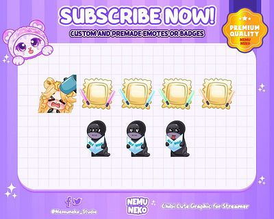 🧦Custom Chibi Emotes by Nemuneko Studio🧦 animation branding character illustration chibi emotes custom design cute emotes design discord emotes graphic design illustration kick emotes motion graphics streamer twitch emotes twitter emotes youtube emotes