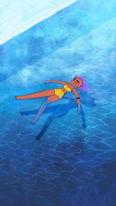 Summer 2d 2d animation animation character art frame by frame gif animation illustration motion graphics motion illustration summer swim