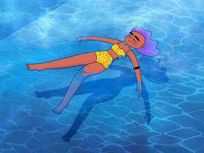 Summer 2d 2d animation animation character art frame by frame gif animation illustration motion graphics motion illustration summer swim