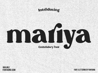 Mariya Embroidery Font embroidery font font lettering